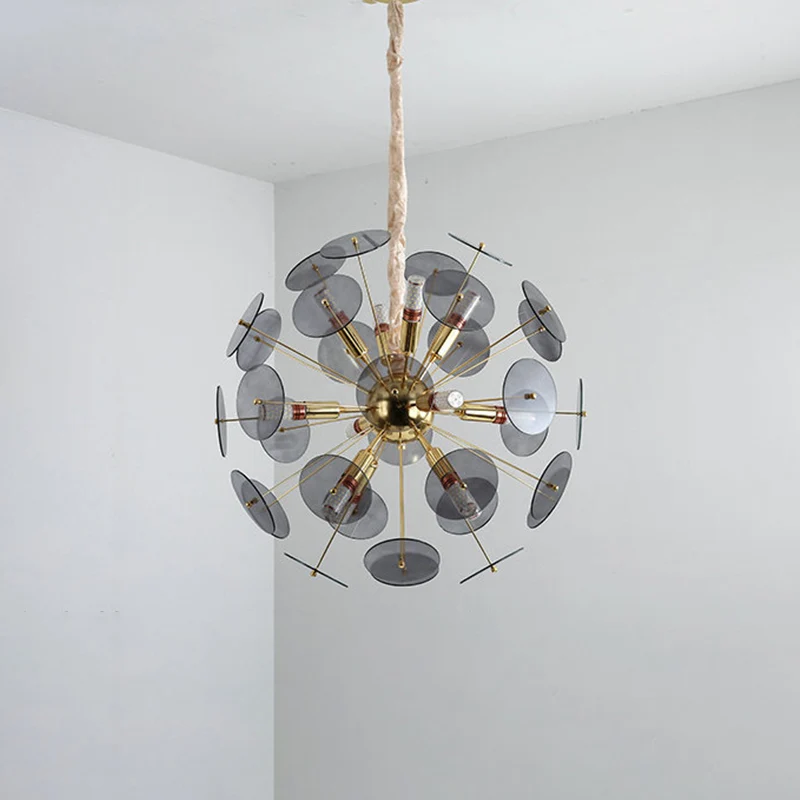 Spoetnik Slaapkamer Plafondkroonluchter Metaal 12-lamps modernistische hangende plafondlamp grijs/wit/blauw Clearhalo