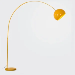 Staande vloerlamp Hengel Macaron Metaal 1-lamps woonkamervloerlamp met golfvormige randkap Clearhalo