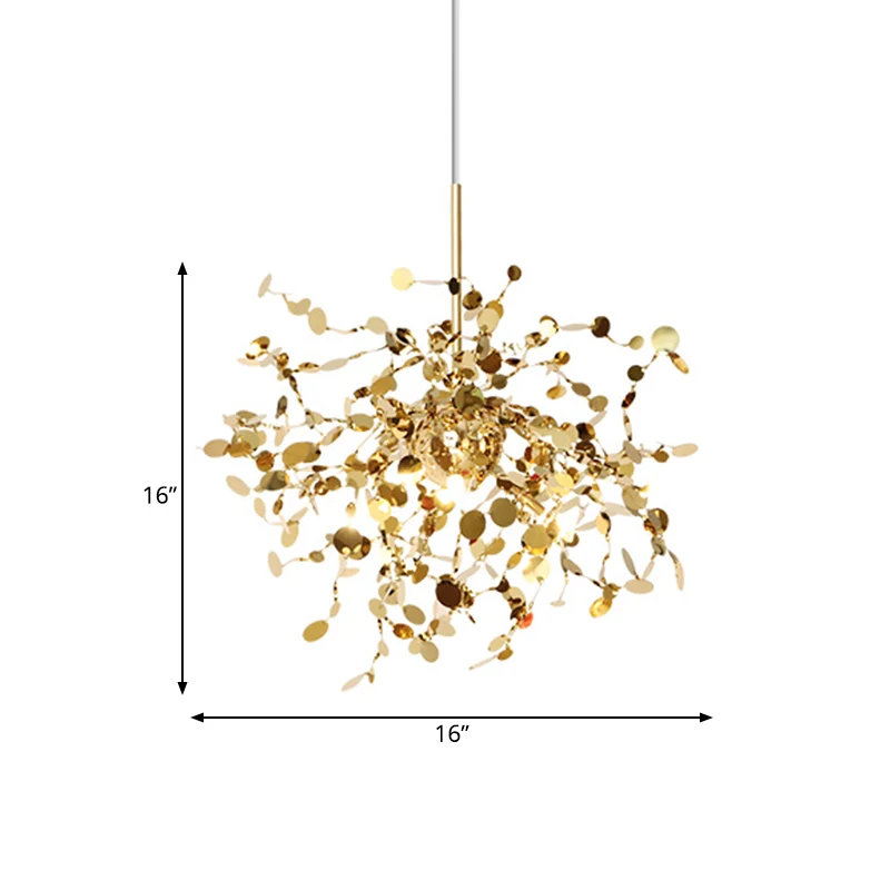 Starburst hanglamp modernisme metaal LED goud hangende plafondlamp voor woonkamer Clearhalo