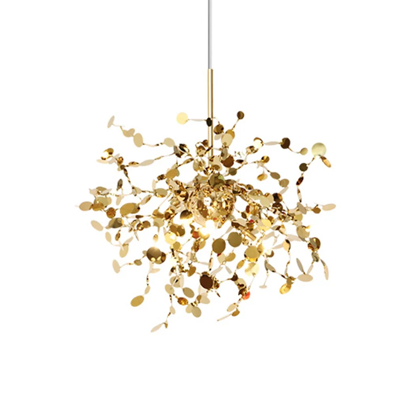 Starburst hanglamp modernisme metaal LED goud hangende plafondlamp voor woonkamer Clearhalo