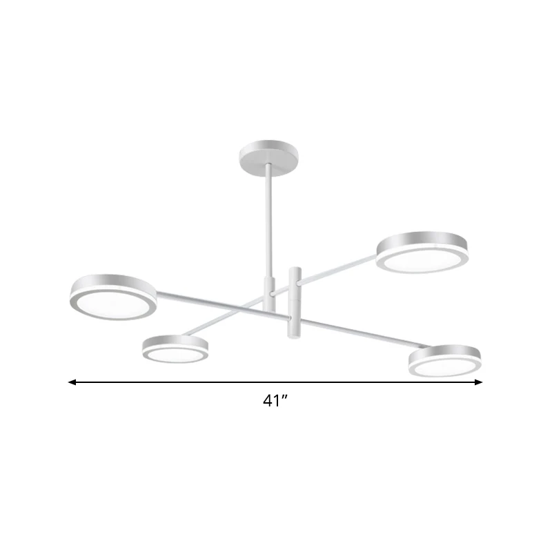 Starburst kroonluchter verlichting modern metaal 4/6 koppen wit/zwart en goud hanglampset, warm/wit licht Clearhalo