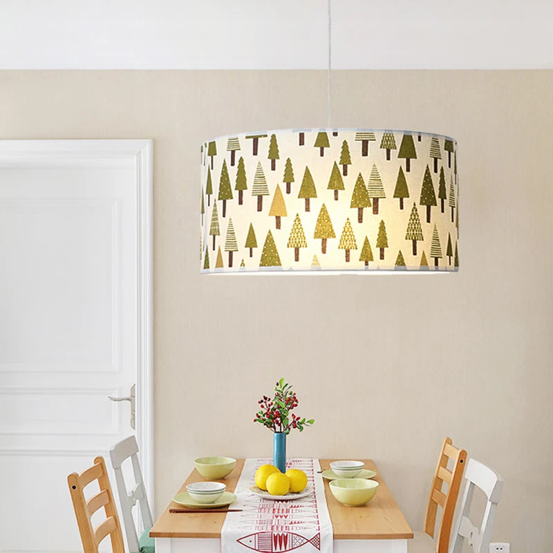Stoffen dennenboom hanglamp Eetkamer Eigentijdse hanglamp groen Clearhalo