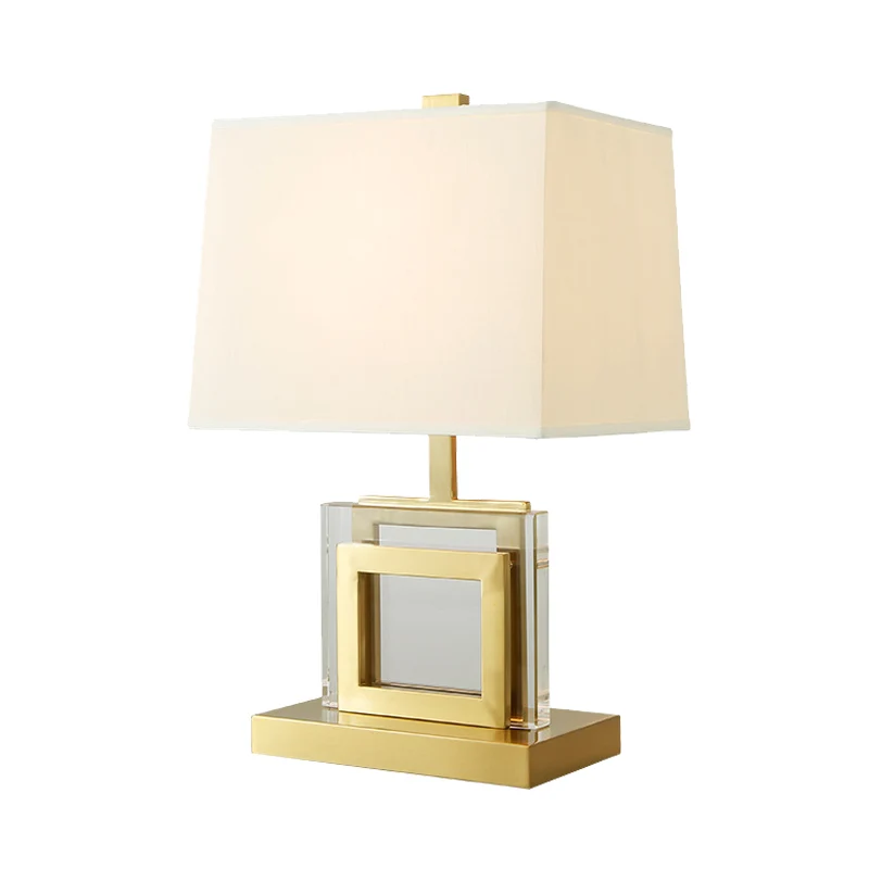 Stoffen Pagode Bureaulamp Modernisme 1 Lamp Nachttafellamp Goud voor Woonkamer Clearhalo