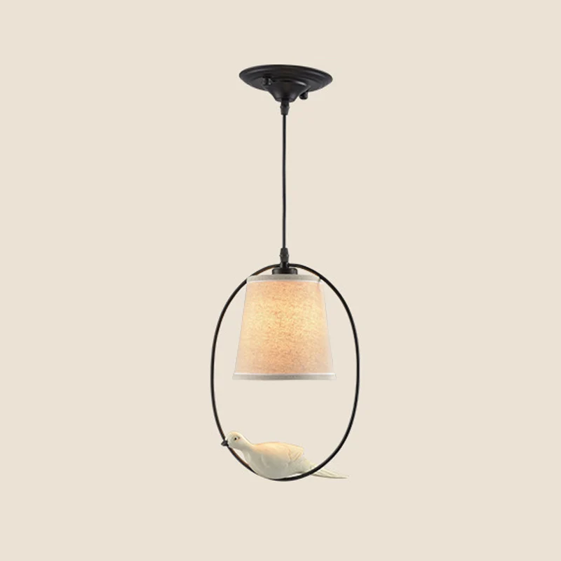 Stoffen taps toelopende ophangverlichting Klassieke hangende plafondlamp met één lamp de eetkamer Clearhalo
