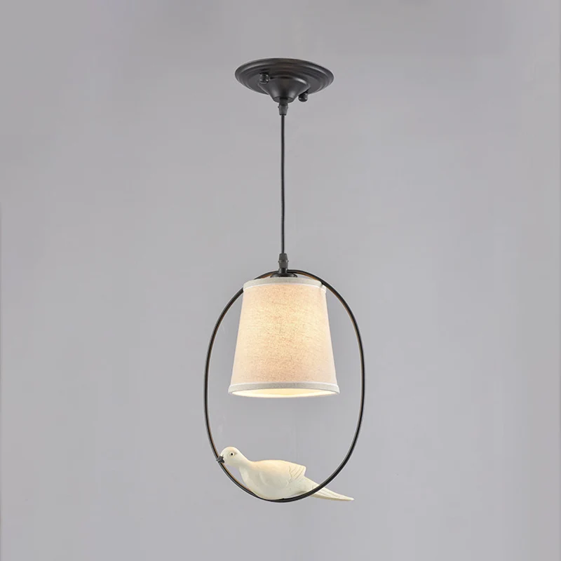 Stoffen taps toelopende ophangverlichting Klassieke hangende plafondlamp met één lamp de eetkamer Clearhalo