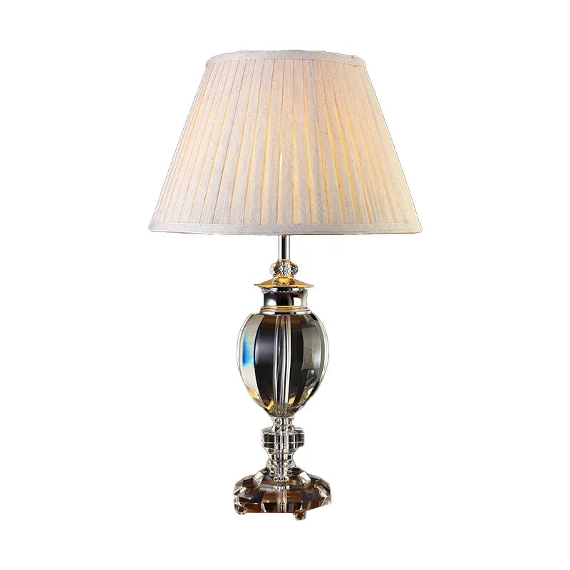 Taakverlichting met 1 kop, gebogen stof, eigentijdse leeslamp van helder kristal grijs Clearhalo