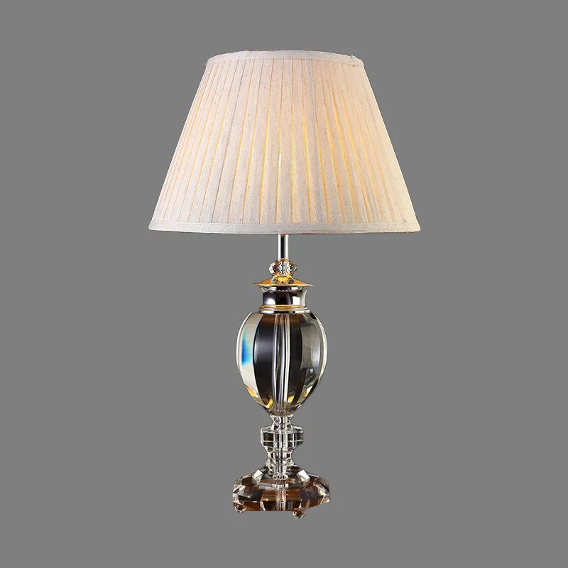 Taakverlichting met 1 kop, gebogen stof, eigentijdse leeslamp van helder kristal grijs Clearhalo