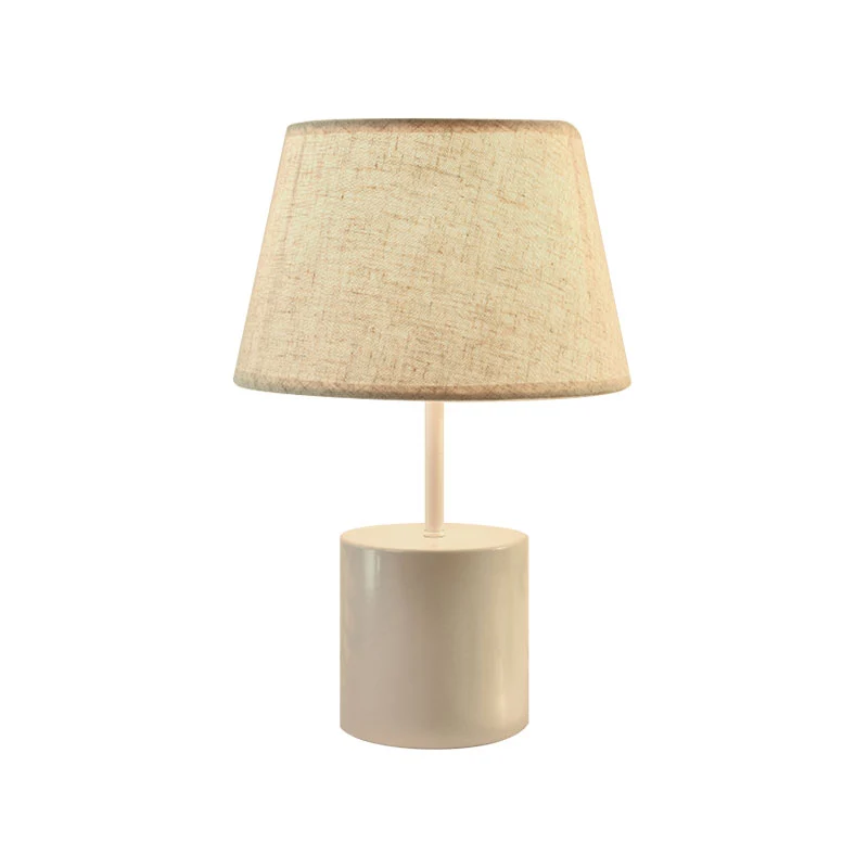Taps toelopend leesboeklicht Modernisme Stoffen LED-bureaulamp zwart/wit voor nachtkastje Clearhalo
