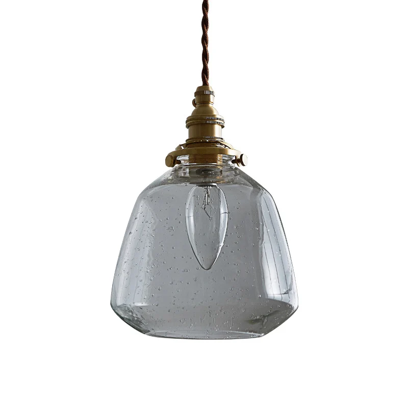 Taps toelopende glazen hanglamp Eenvoud 1 lamp Restaurant hanglamp Clearhalo