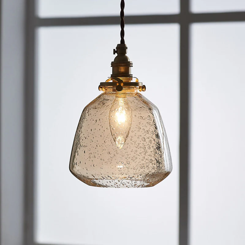 Taps toelopende glazen hanglamp Eenvoud 1 lamp Restaurant hanglamp Clearhalo