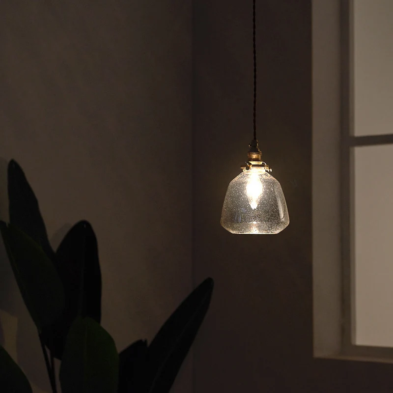 Taps toelopende glazen hanglamp Eenvoud 1 lamp Restaurant hanglamp Clearhalo