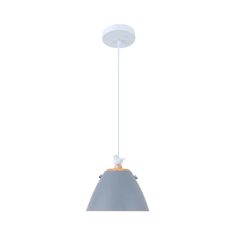 Taps toelopende hangverlichting Hedendaags Metaal 1 Lichtgrijs/wit/geel hangende plafondlamp Clearhalo