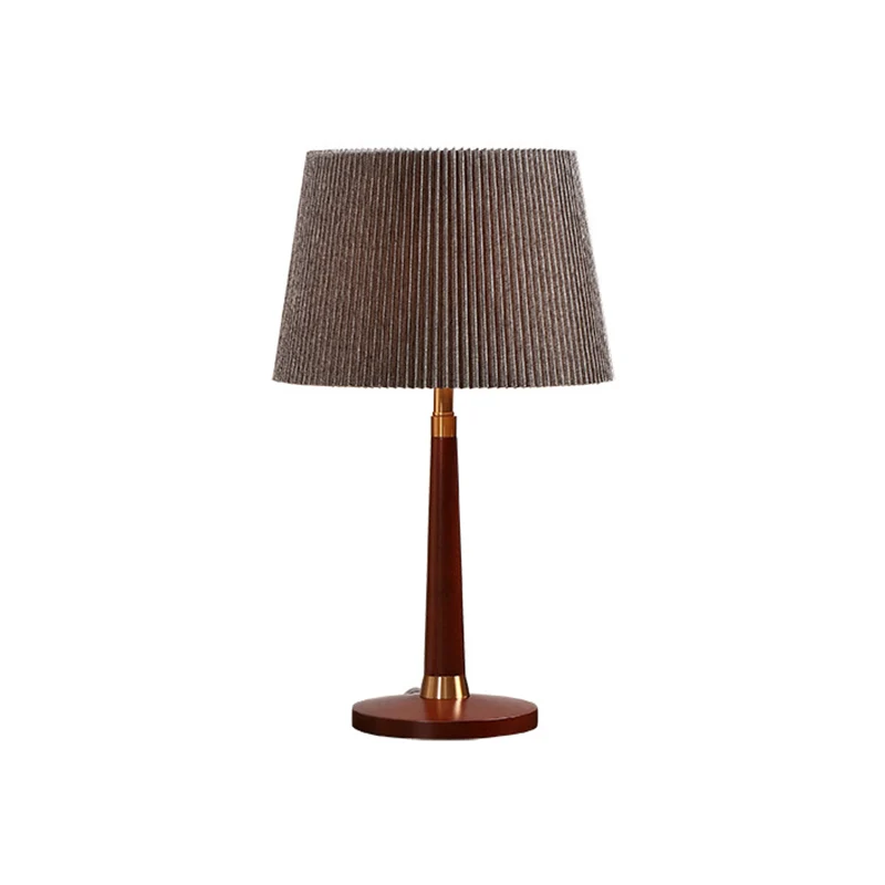 Taps toelopende nachtkastjelamp met trommel, eigentijdse stof, 1 lamp, leesboeklicht grijs Clearhalo