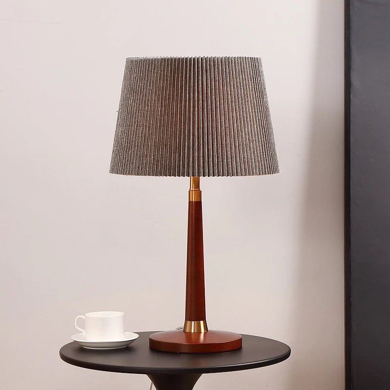 Taps toelopende nachtkastjelamp met trommel, eigentijdse stof, 1 lamp, leesboeklicht grijs Clearhalo