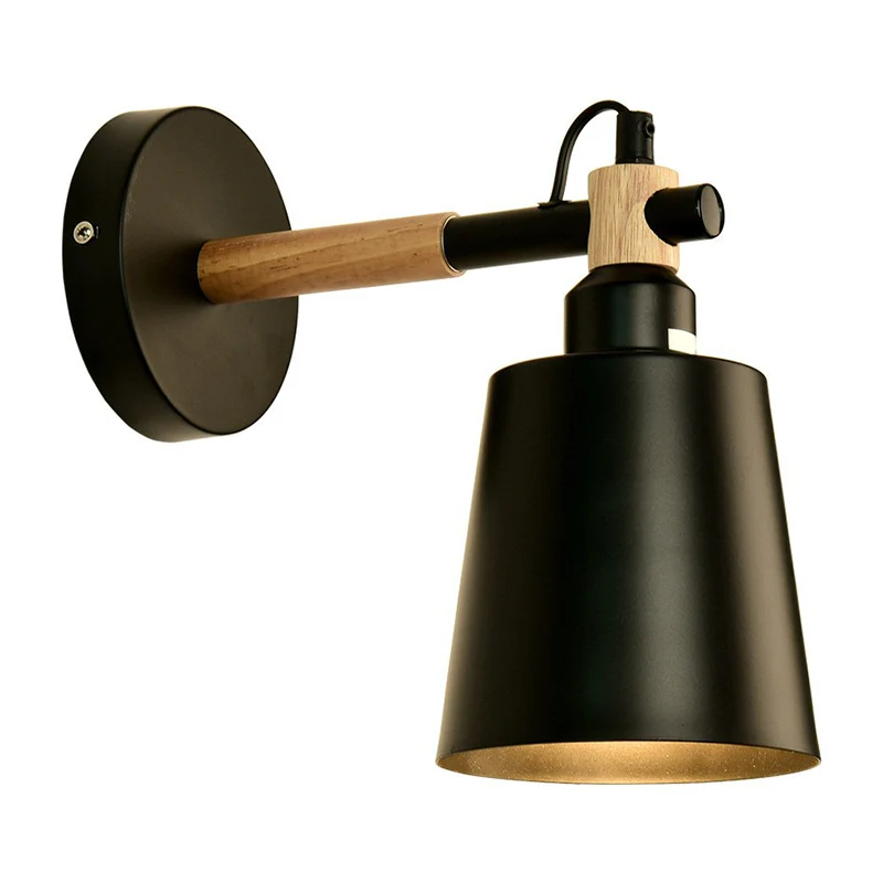 Taps toelopende schaduw metalen wandlamp Simplistisch 1-kops wandverlichtingsarmatuur voor slaapkamer Clearhalo