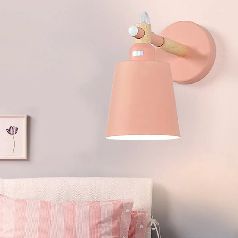Taps toelopende schaduw metalen wandlamp Simplistisch 1-kops wandverlichtingsarmatuur voor slaapkamer Clearhalo