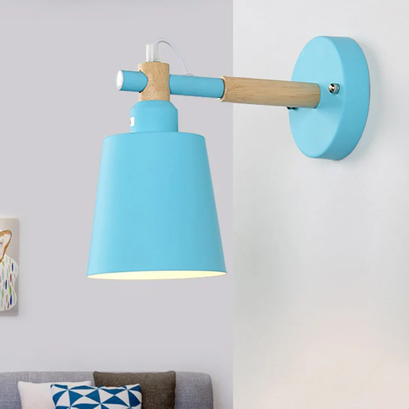 Taps toelopende schaduw metalen wandlamp Simplistisch 1-kops wandverlichtingsarmatuur voor slaapkamer Clearhalo