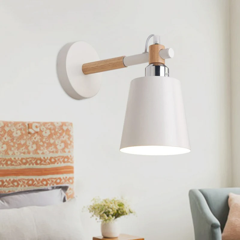 Taps toelopende schaduw metalen wandlamp Simplistisch 1-kops wandverlichtingsarmatuur voor slaapkamer Clearhalo