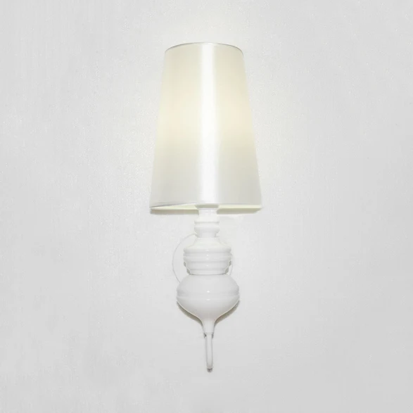 Taps toelopende wandkandelaar Verlichting Hedendaags Stof Wit/Zwart/Zilver LED Schanslicht, 6"/8"/10" Dia Clearhalo