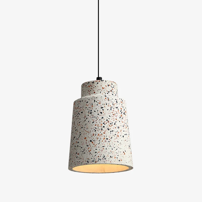 Terrazzo geometrische hanglamp Minimalistische 1-lichts hanglamp voor eetkamer Clearhalo
