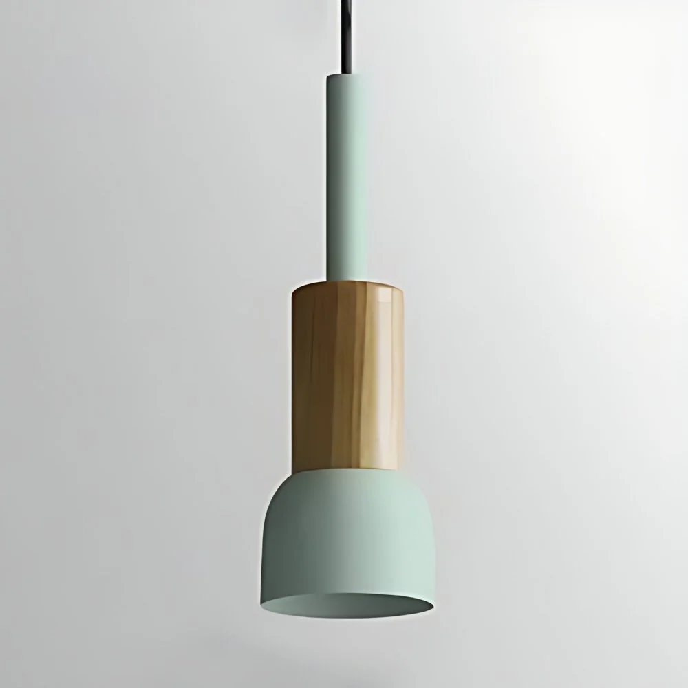 Ton/koepel/kegel metalen ophanging hanglamp modernisme 1-lichts wit/geel/groen hangend plafondlicht Clearhalo