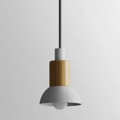 Ton/koepel/kegel metalen ophanging hanglamp modernisme 1-lichts wit/geel/groen hangend plafondlicht Clearhalo