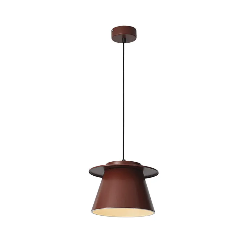 Tonvorm hanglamp modernistisch metaal 1 licht zwart/bruin/blauw hangende plafondlamp voor restaurant Clearhalo
