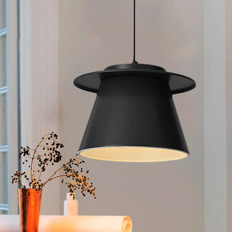 Tonvorm hanglamp modernistisch metaal 1 licht zwart/bruin/blauw hangende plafondlamp voor restaurant Clearhalo