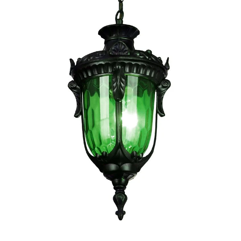 Traditionele Urn hanglamp rood/geel/blauw glas 1/5 lampen hanglamp voor woonkamer Clearhalo