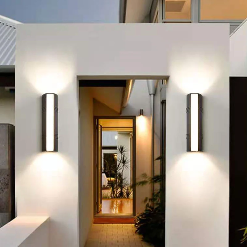 Trapeziumvormige wandkandelaar Licht minimalistische metalen binnenplaats LED-wandmontageverlichting zwart Clearhalo
