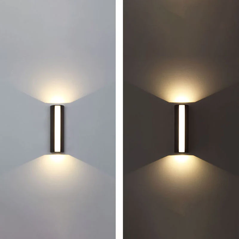 Trapeziumvormige wandkandelaar Licht minimalistische metalen binnenplaats LED-wandmontageverlichting zwart Clearhalo