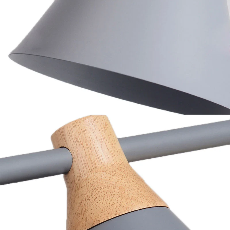 Triple Light Cone Shade Island Lighting Noordse metalen hangende kroonluchter groen/grijs/geel voor keuken Clearhalo
