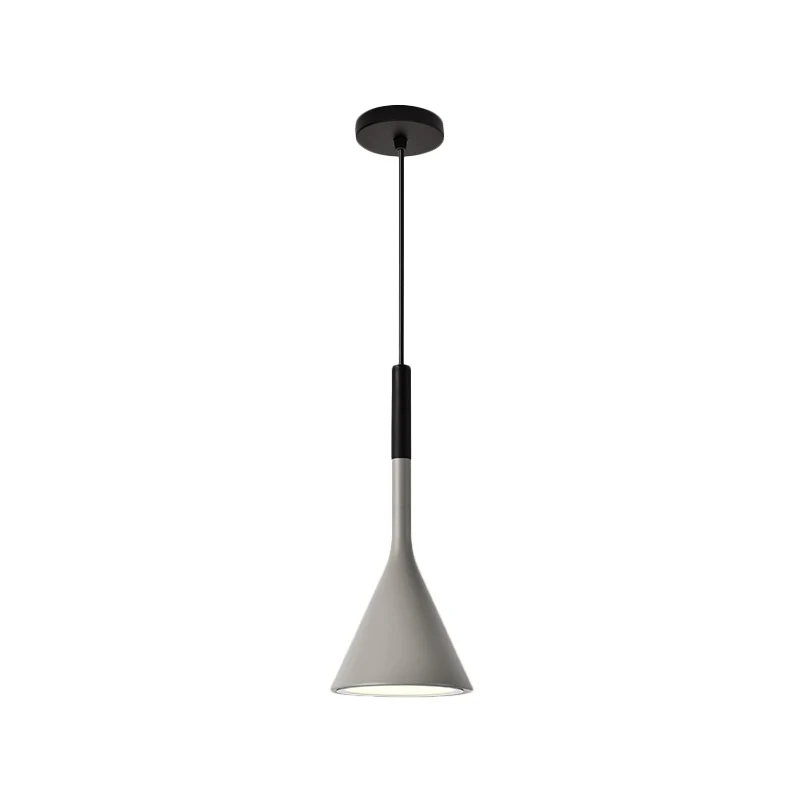 Trompet metalen hanglamp Scandinavische stijl, 1 lamp, rood/wit/zwarte afwerking, hanglamp met neerwaartse verlichting Cle...