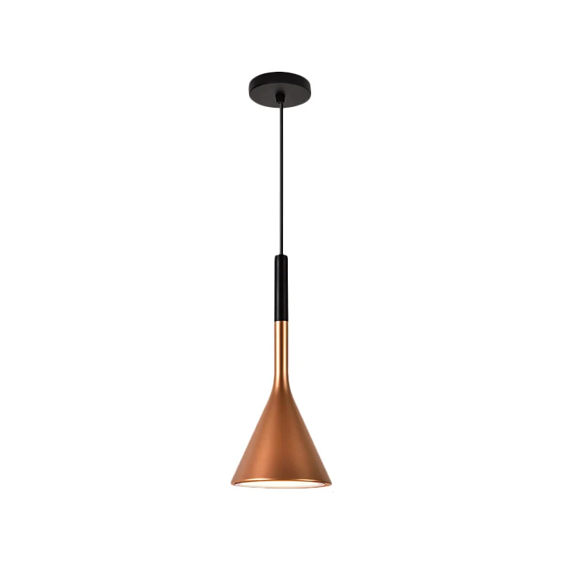 Trompet metalen hanglamp Scandinavische stijl, 1 lamp, rood/wit/zwarte afwerking, hanglamp met neerwaartse verlichting Cle...