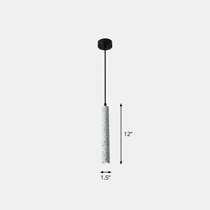 Tube LED-hanglamp Minimalistisch terrazzo eetkamer hangend plafondlicht Clearhalo