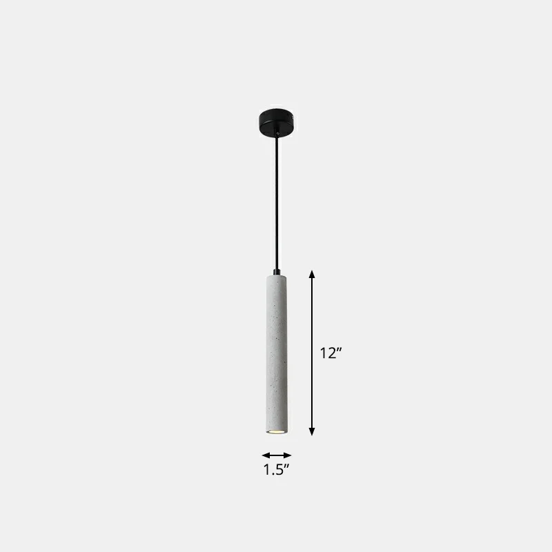 Tube LED-hanglamp Minimalistisch terrazzo eetkamer hangend plafondlicht Clearhalo