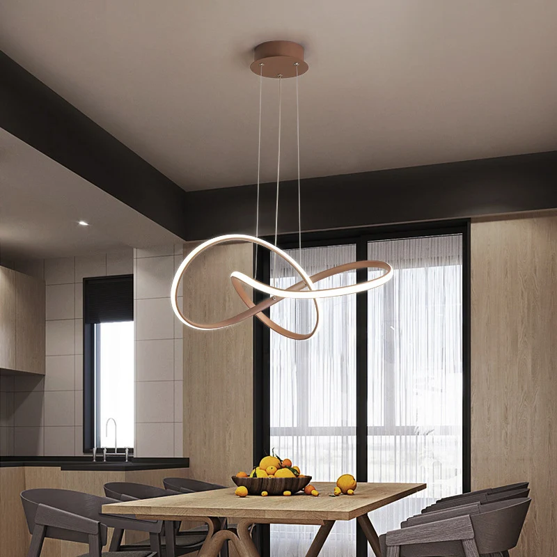 Twist Kroonluchter Hanglamp Minimalistisch Metaal Eetkamer Hanglamp Clearhalo