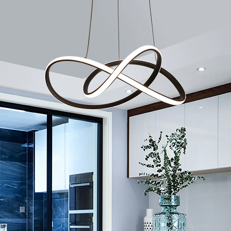 Twist Kroonluchter Hanglamp Minimalistisch Metaal Eetkamer Hanglamp Clearhalo
