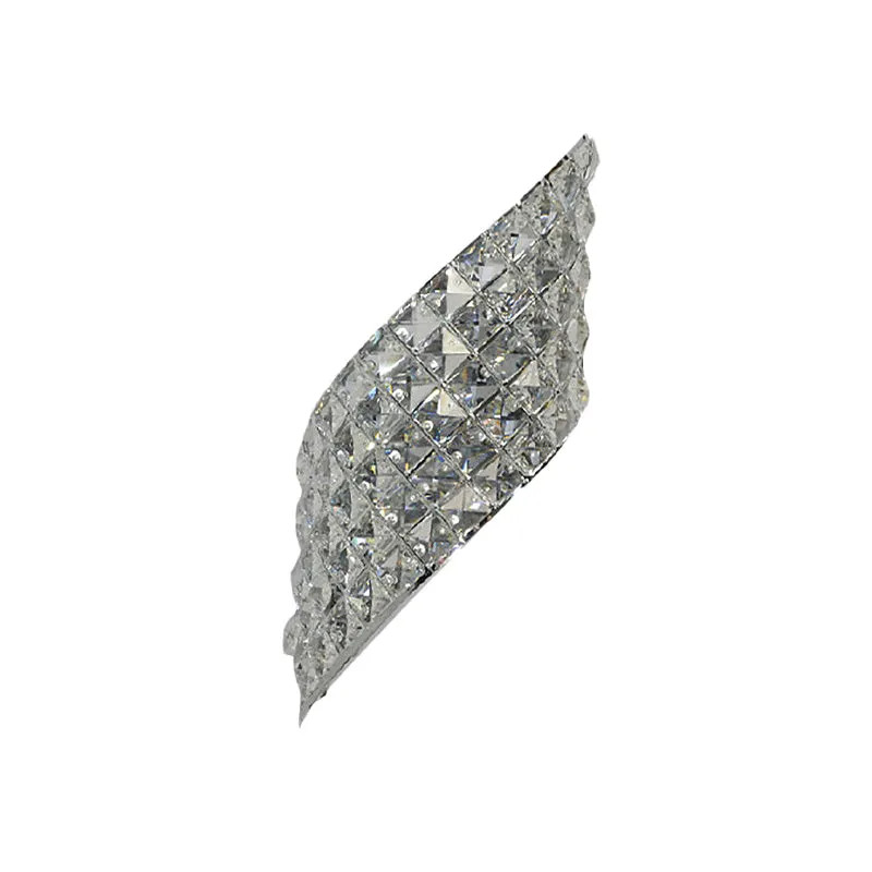 Twisted Leaf Clear Cut Crystal Sconce Minimalistische 4-lampen hoekwandlamp Clearhalo