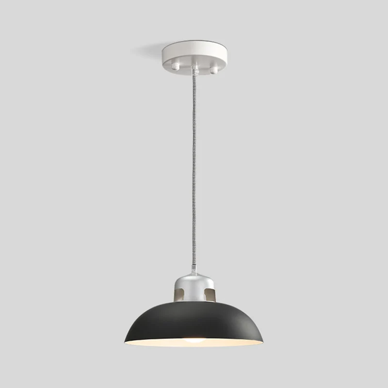 Uitlopende metalen hanglamp modernisme 1 kop zwart/grijze plafondophanglamp voor eetkamer Clearhalo