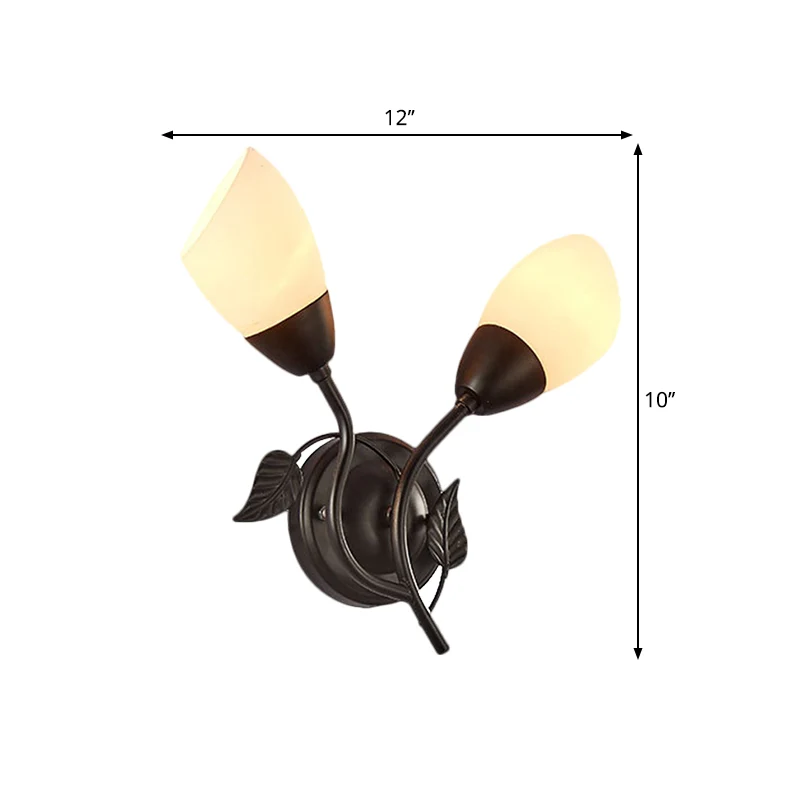 Uitwaaierende nachtkastlamp, vintage gefacetteerd glas, 2 lampen, zwarte wandmontagelamp Clearhalo