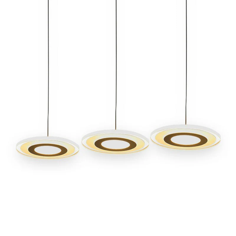 Ultradunne eetkamer multi-lichthanger acryl 3-kops moderne LED-hangende verlichting helder Clearhalo