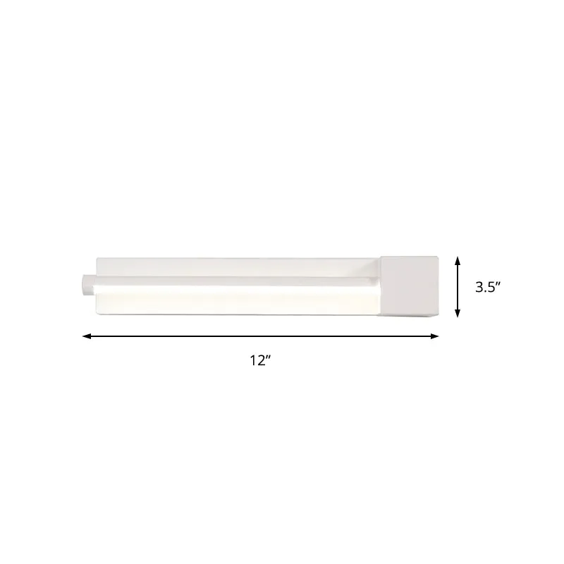 Verstelbare acryl schaduwrijke lineaire wandkandelaar Eenvoud LED zwart/wit wandgemonteerd lichtarmatuur, warm/wit licht C...