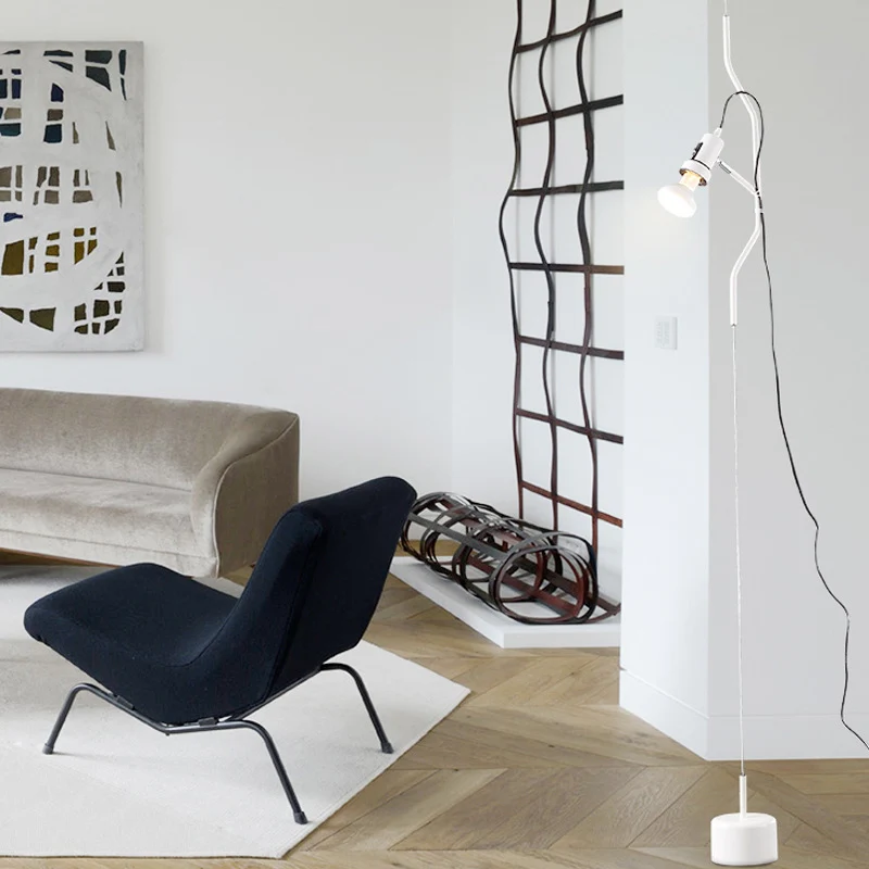 Verstelbare lijn hanglamp moderne stijl metallic 1-lichts spotlicht rood/wit voor woonkamer Clearhalo
