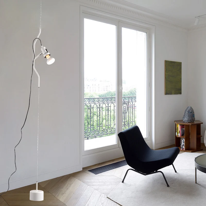 Verstelbare lijn hanglamp moderne stijl metallic 1-lichts spotlicht rood/wit voor woonkamer Clearhalo