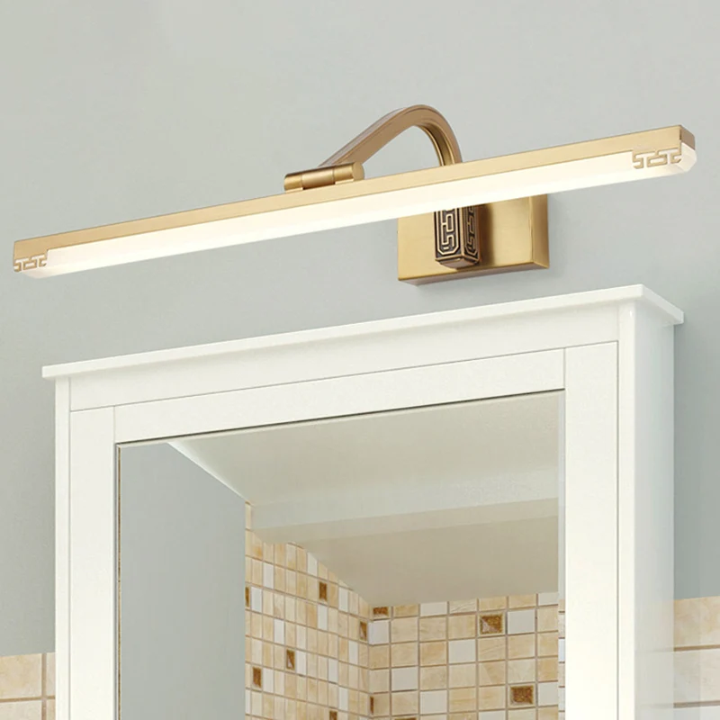 Verstelbare lineaire LED-ijdelheidslamp Traditionele acryl wandkandelaarverlichting voor badkamer Clearhalo