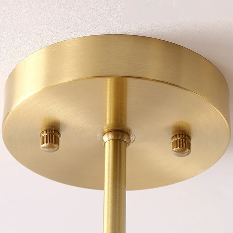 Verstelbare takkroonluchter, postmodern glas met kuiltjes, 7-lichts gouden hanglamp voor salon Clearhalo