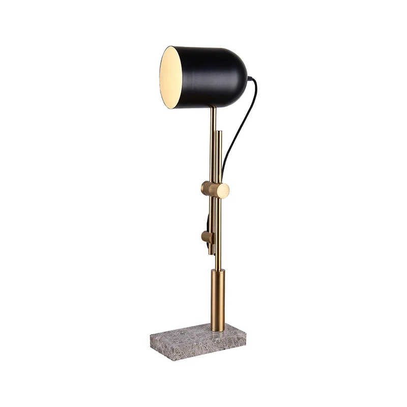 Verstelbare X-arm bureaulamp Designer Metaal 1 lamp Messing en zwarte taaklamp met clochekap Clearhalo