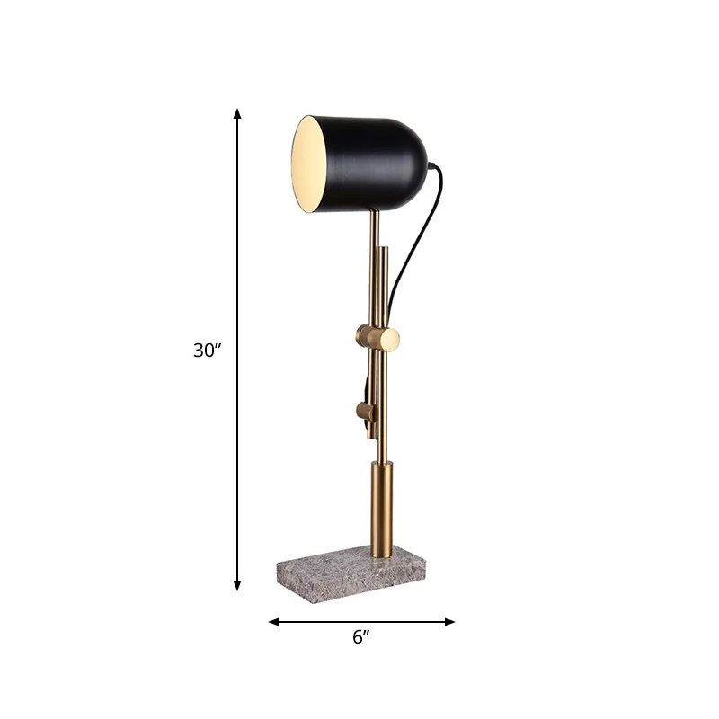 Verstelbare X-arm bureaulamp Designer Metaal 1 lamp Messing en zwarte taaklamp met clochekap Clearhalo