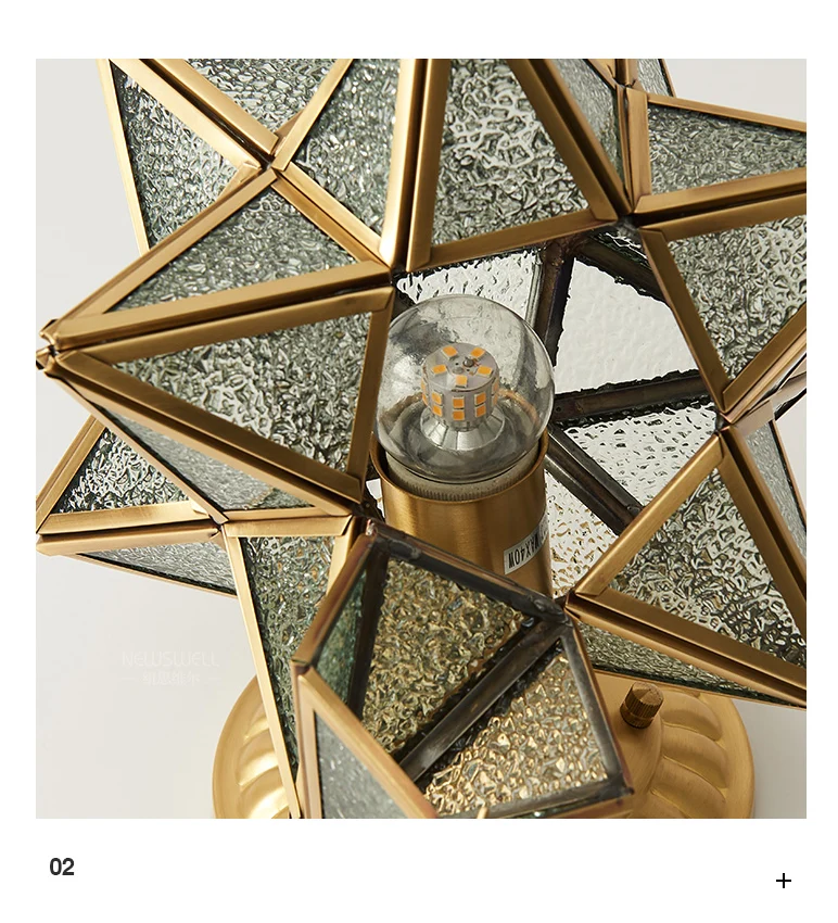 Vintage messing hanglamp Star Shade 1-lichts glazen hanglamp met verstelbare ketting voor gang Clearhalo